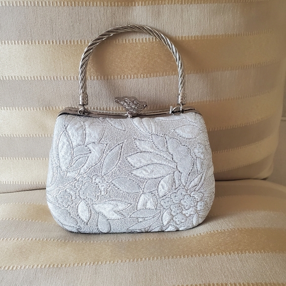👝Clutch silver with white tones - Picture 1 of 4